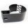 led lamp holder round tube black 70mm