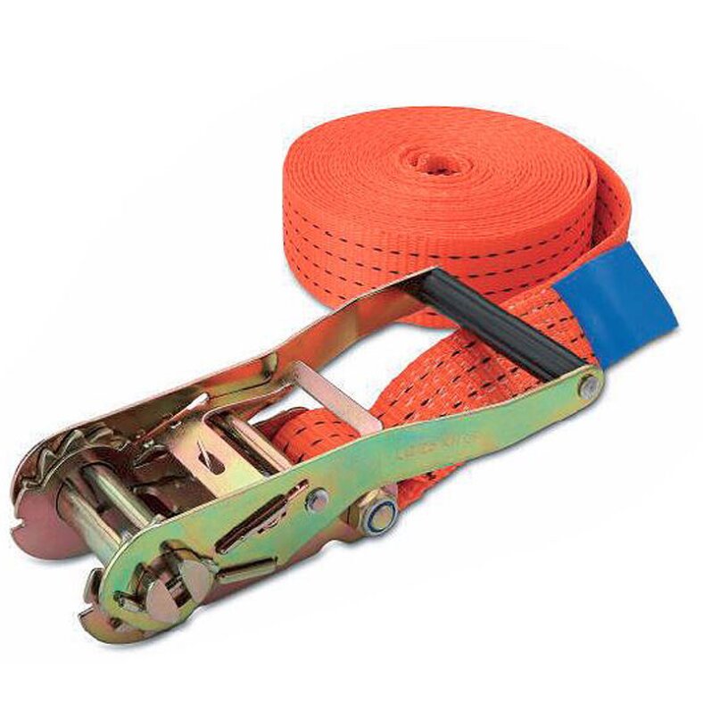 1-piece ratchet lashing strap 50 mm strap width 4000 kg 8 m length