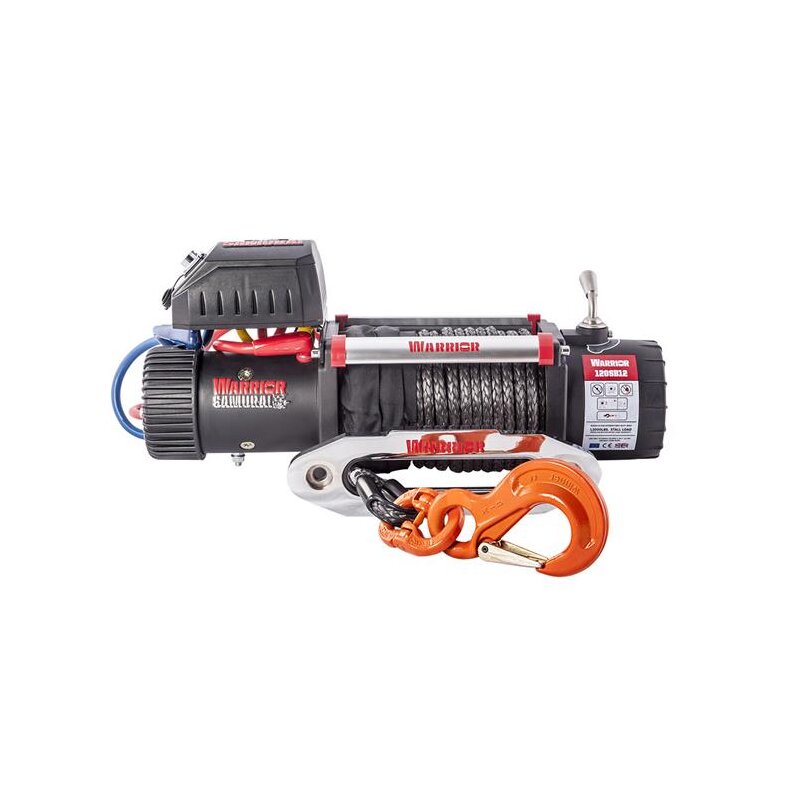 Electric Winch Warrior Samurai S12000 5,4 t 12 V Synthetic Rope CarbonPro 9mm 30m