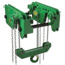 delta green spur gear block and tackle with trolley...