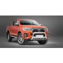 Front guard with grill Toyota Hilux (2018-) polished
