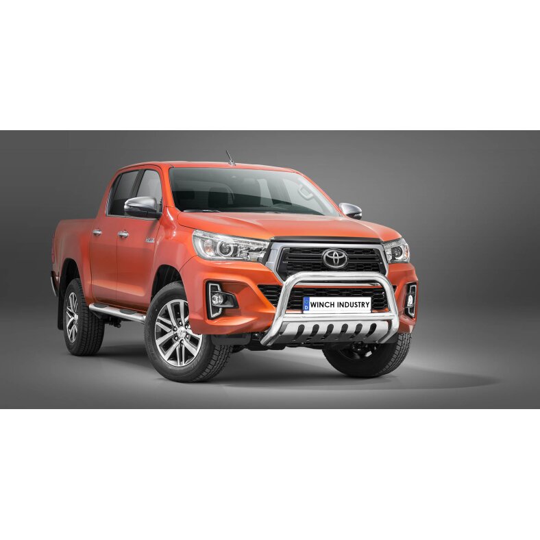 Front guard with mudguard Toyota Hilux (2018-) polished
