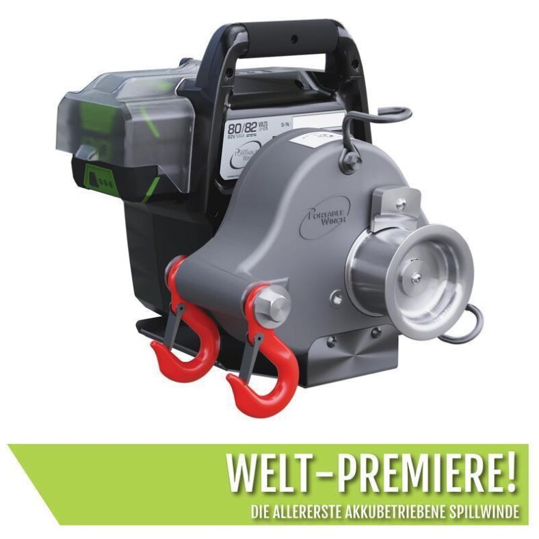 Portable Winch Akku-Zugwinde, Max. Zugkraftleistung 1000 kg ohne Batterie und Ladegert