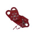 Automatic blocking pulley made of aluminum with swiveling side cover. Minimum breaking load 40kN, ce certified. For 10mm - 12mm ropes