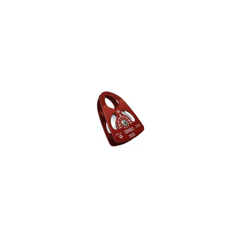 Aluminum pulley with swivel side cover. Aluminum pulley with 63mm diameter, limit load 50kN, ce and nfpa - certified. For 10 -13 mm ropes