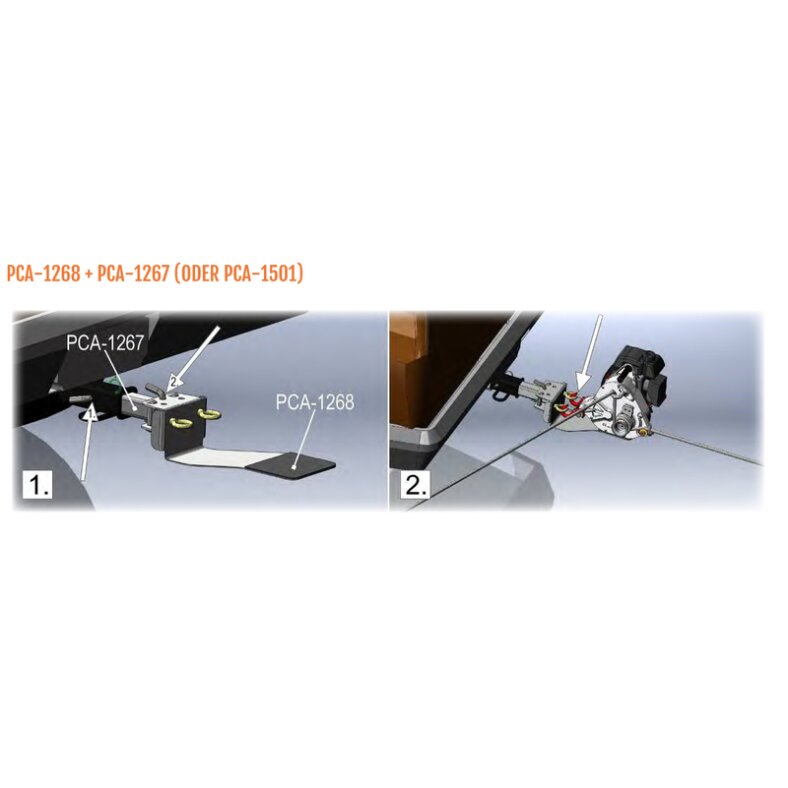 Windensttzplatte mit gebogenem Stift. Verwendung mit PCA-1267, PCA-1265 oder PCA-1263.