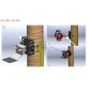 Winch support plate with bent pin. Use with pca-1267, pca-1265 or pca-1263.