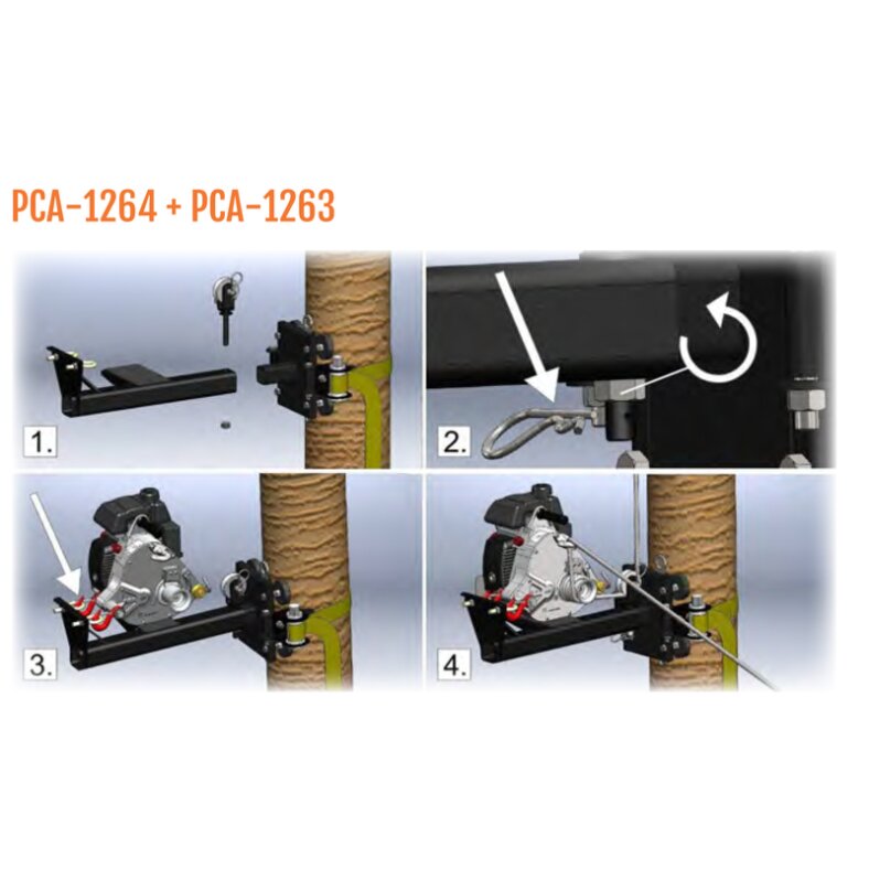 Sttzvorrichtung fr vertikales Ziehen. Verwendung mit PCA-1263, PCA-1266 oder PCA-1267.