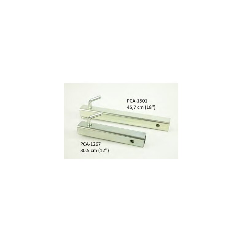 Vierkantrohr 2 x 18 (50,8 x 457,2mm) mit gebogenem Stift