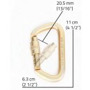 Verschlusskarabiner aus Stahl. - Mindestbruchlast : 50...