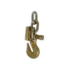 Parallel hook 7 mm with safety latch and 3 chain links. - Limit load : 2040 kg.