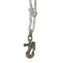 Parallel hook 7 mm with safety latch and 3 chain links. -...