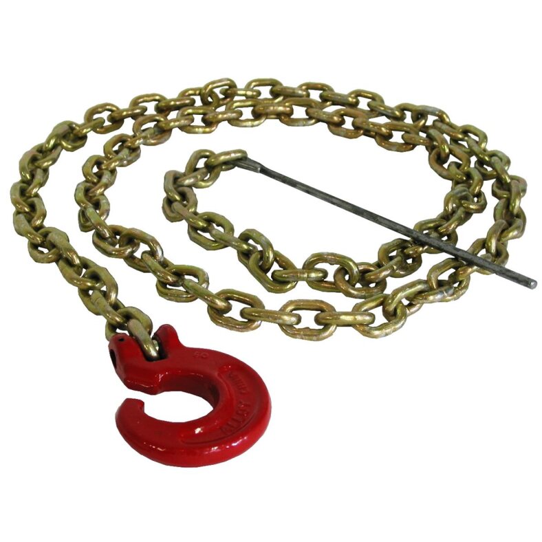 Choker chain 6 mm x 2.1 m with C-hook and steel bar. Minimum breaking load : 5700 kg.