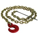 Choker chain 6 mm x 2.1 m with C-hook and steel bar. Minimum breaking load : 5700 kg.