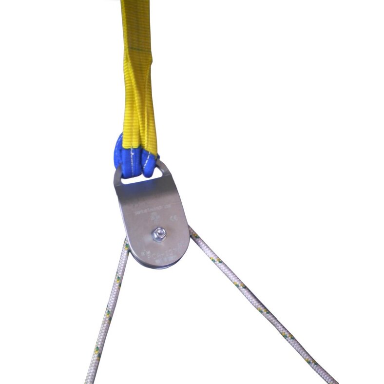 Self-releasing pulley. 1 roller with 100 mm diameter. (Can be used with pca-1291). Limit load 20kN (4400lb)