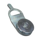 Self-releasing pulley. 1 roller with 100 mm diameter. (Can be used with pca-1291). Limit load 20kN (4400lb)