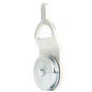 Self-releasing pulley. 1 roller with 100 mm diameter. (Can be used with pca-1291). Limit load 20kN (4400lb)