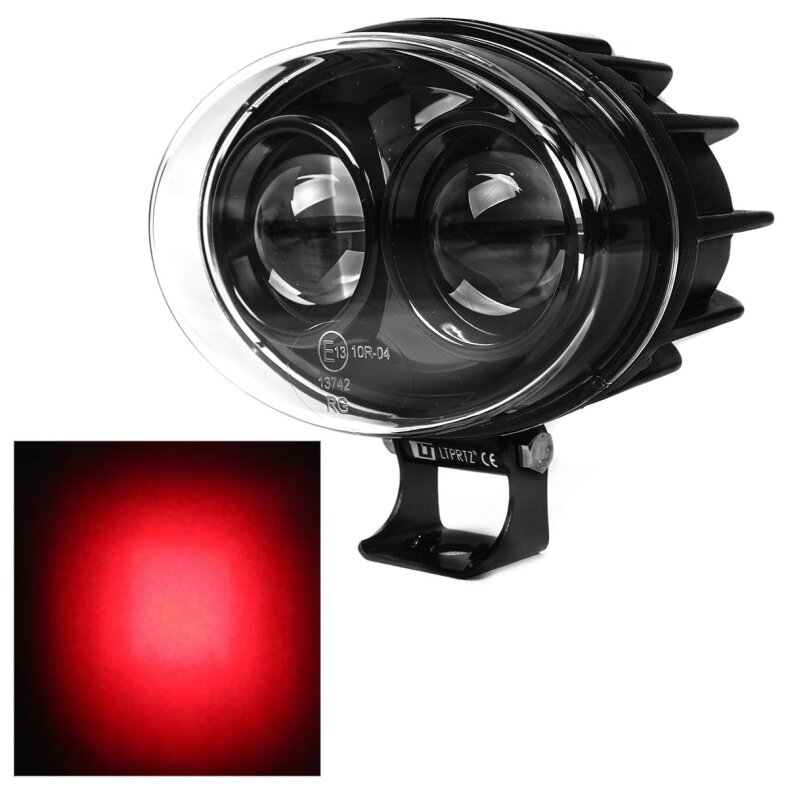 lightpartz® red safety light led forklift truck industrial truck - warning light red spot 6w 9-80v