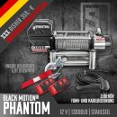 Elektrische Seilwinde Black Motion Phantom Stahlseil 13500LB 6,1 t 12 V