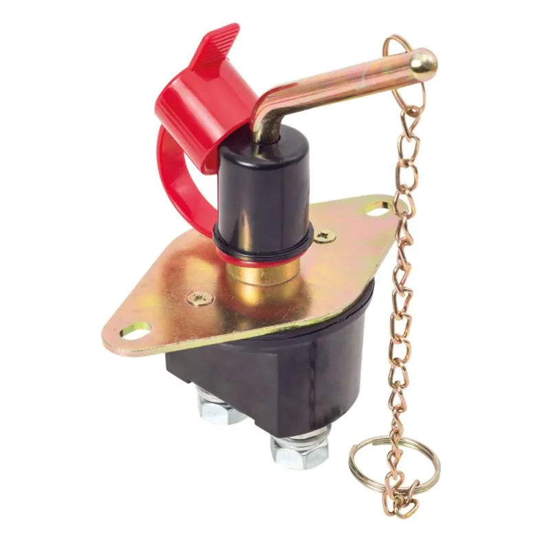 High-performance battery disconnector with safety cut-out and removable key 12V/24V