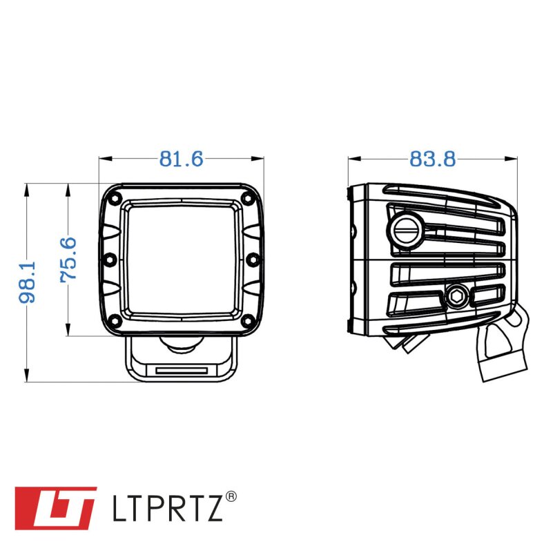 LED Cube Light 2 Worklight Diffusion white