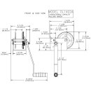 TEC DL Handseilwinde Eingang Ratschenwinde ohne automatische Bremse 636 kg