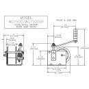 tec worm gear winch without automatic brake 680 kg Single