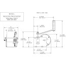 tec worm gear winch without automatic brake 900 kg Split drum