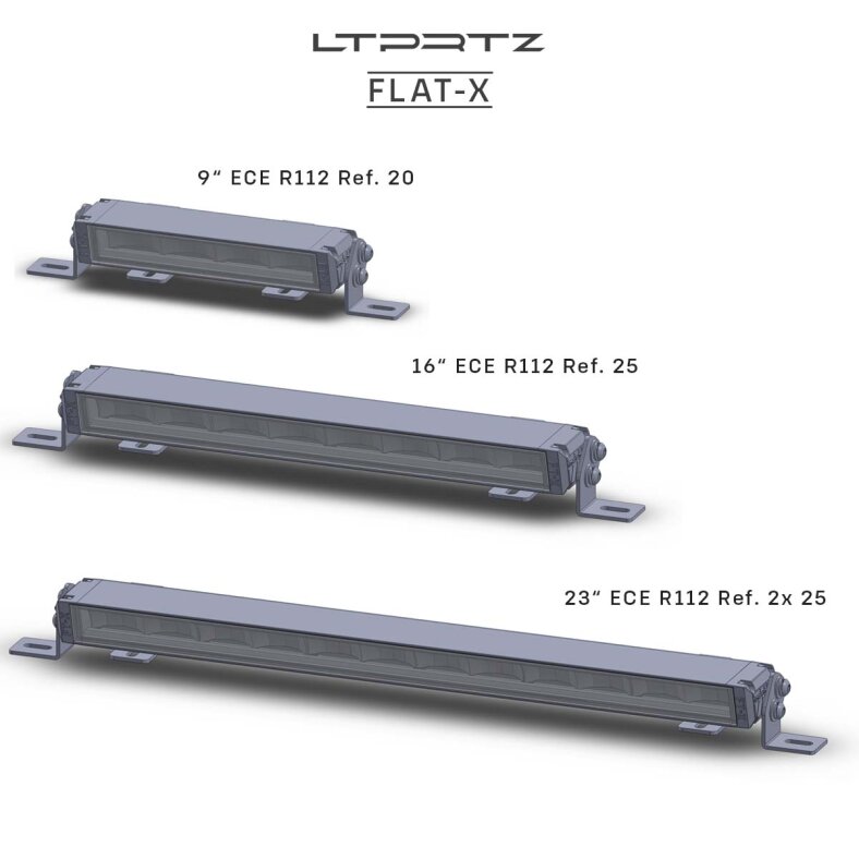 Lightpartz Flat-X 9 LED Onroad Driving Lightbar ECE