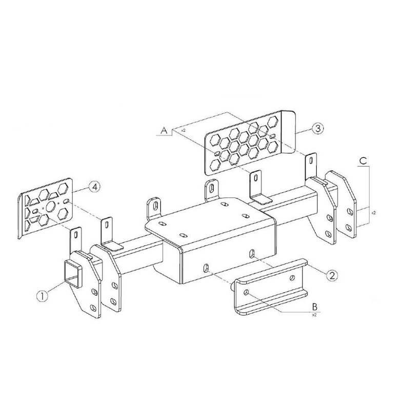 Winch attachment kit Suzuki Jimny 2018-