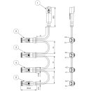 DT-Steckverbinder mit 4-fach Verteiler IP67