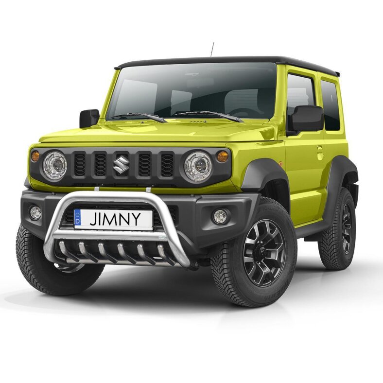 Front guard with grill Suzuki Jimny (2018-) polished