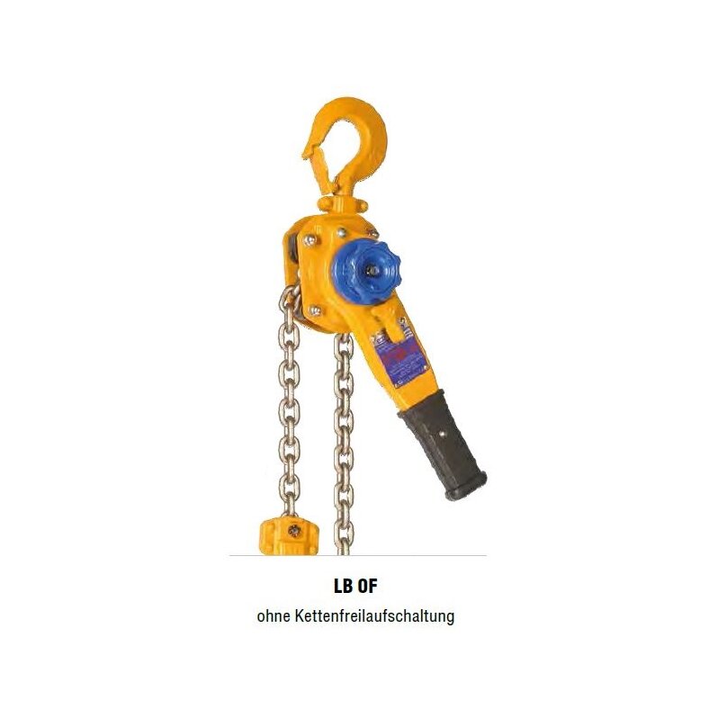 Without" chain freewheel option for lb lever hoist