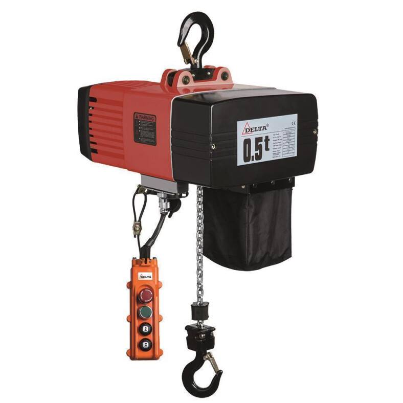 delta electric chain hoist deh 400 Volt 0,25 t with 3,0 m lifting height