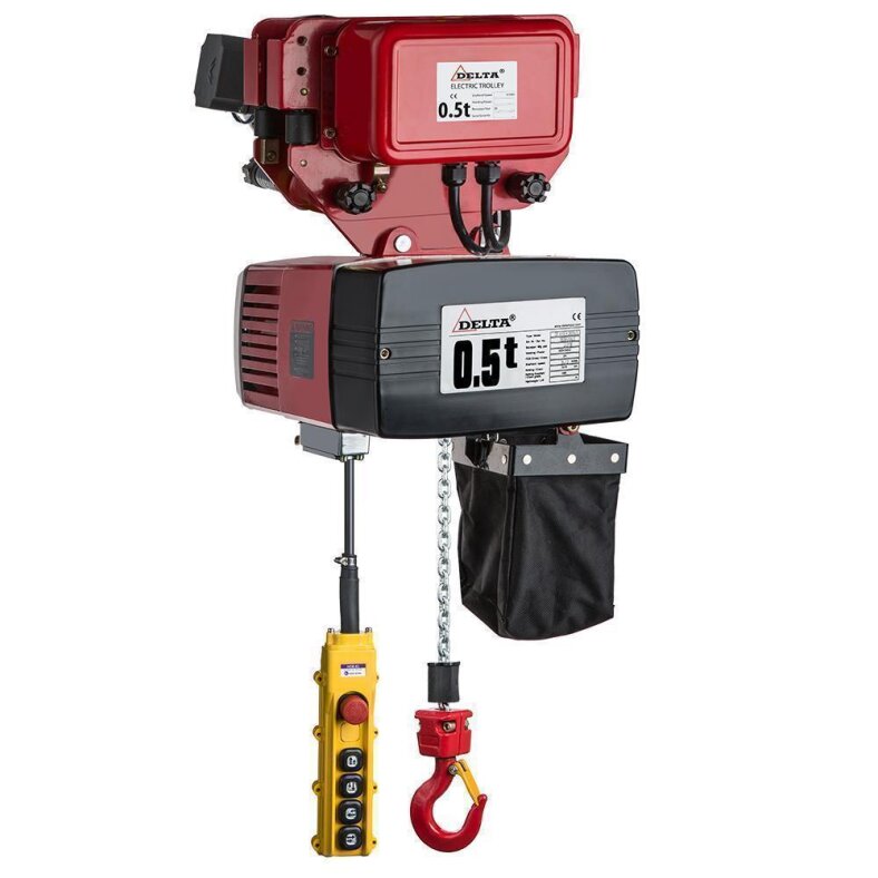 delta electric chain hoist ded 400 Volt with electric trolley 1,00 t with 6,0 m lifting height