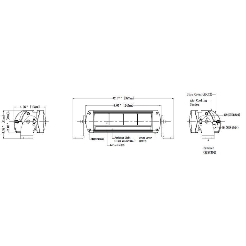 2x Lightpartz LED Zusatz Fernscheinwerfer + Standlicht E-Prfzeichen