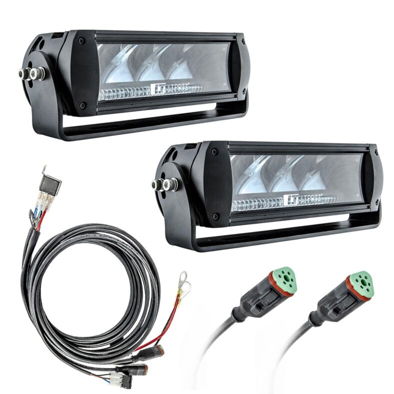 2x Lightpartz led auxiliary spotlight + parking light E-marked