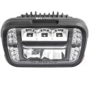 2x snow plow led headlights with turn signals