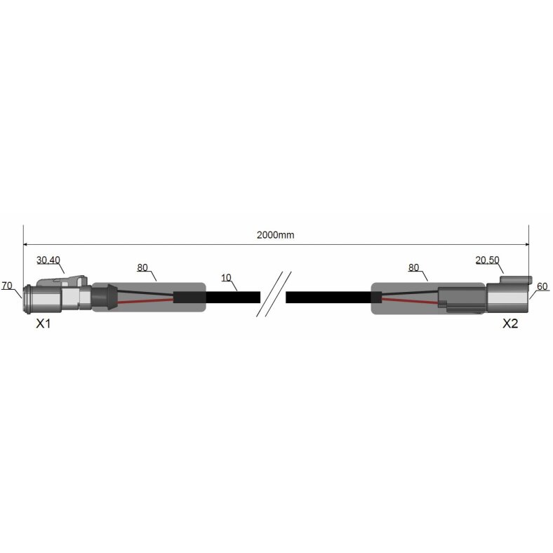 LED Kabelverlngerung 2m DT -70W