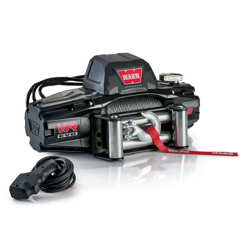 warn winch vr evo 8 8000lb 3.6 t 3629 kg pulling force steel cable 12 v