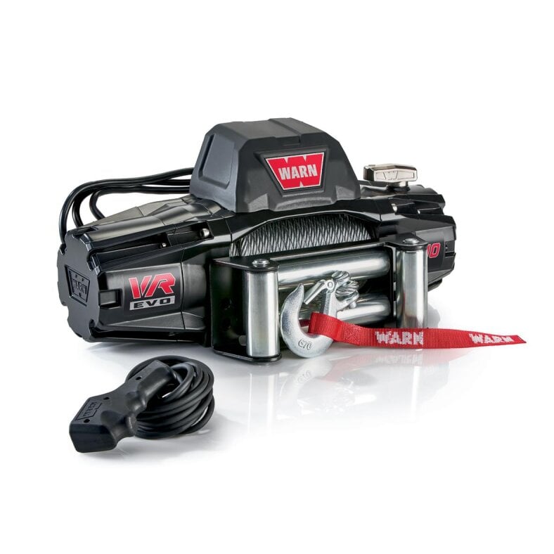 warn winch vr evo 10 10000lb 4.5 t 4536 kg pulling force steel cable 12 v