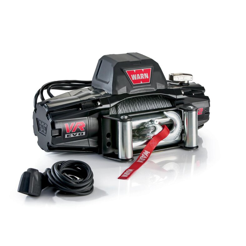 warn winch vr evo 12 12000lb 5.4 t 5443 kg traction steel cable 12 v