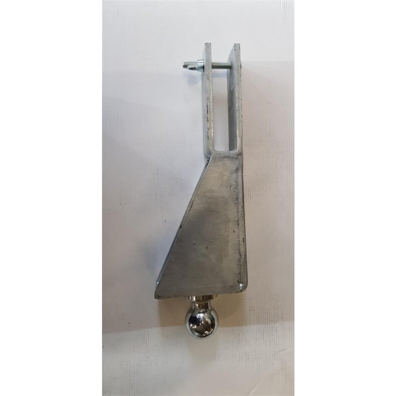 Bracket for cable winch, with ball head, attachable, stainless steel