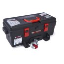 trojan portable electric winch 4000lb steel cable 12v