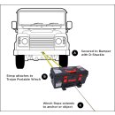 trojan portable electric winch 4000lb synthetic rope 12v