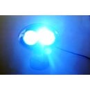 LED Warnlicht Blau Spot 6W 9-80V m. DT-Stecker