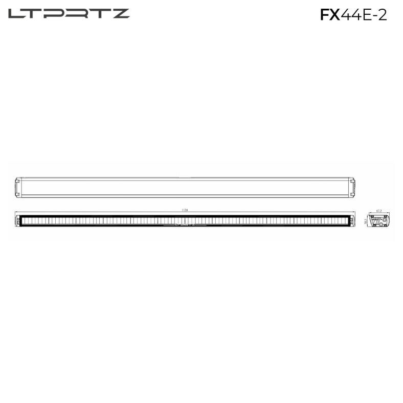 Lightpartz Flat-X 44 Combination Driving Lightbar ECE