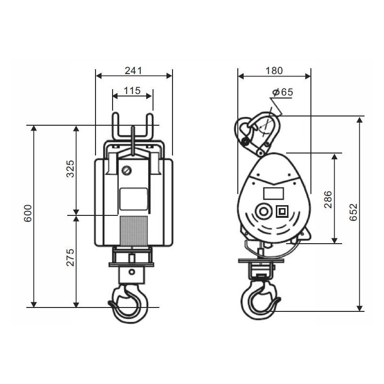 KIOWINCH SRW-100 Bauseilzug mit Funkfernbedienung 100kg 50m/min 230V