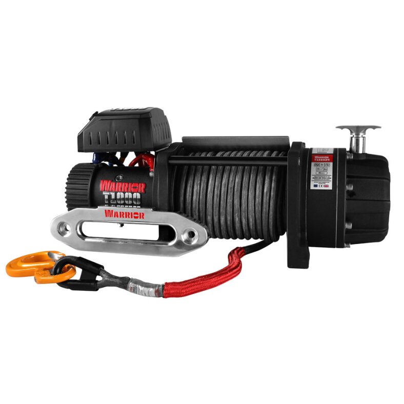 Warrior Severe Duty Winch electric winch t1000 22000 9.9 t 24 v plastic rope waterproof to ip68
