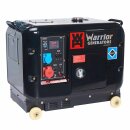 warrior 6.25 kVa silent diesel generator emergency generator power 400v 230v eu5 radio start